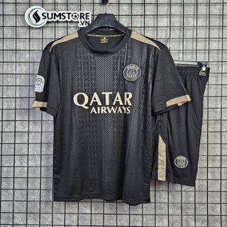 Bộ quần áo đá bóng CLB PSG Đen - Đồ đá banh 2024