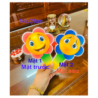 Thẻ cảm xúc mếu cười - 1 mặt hoặc 2 mặt - cỡ a5