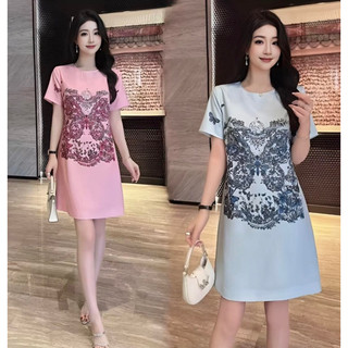 (HÀNG NHẬP - CAO CẤP) VÁY ĐẦM SUÔNG LỤA 2 LỚP - HỌA TIẾT MỚI TRẺ TRUNG ( CC 3800224)