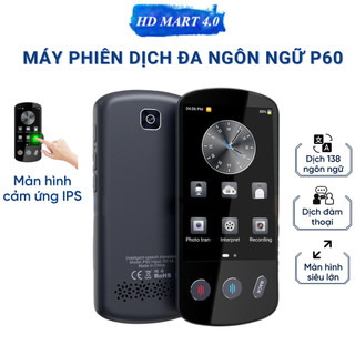 Máy phiên dịch đa ngôn ngữ CORISU P60 phiên dịch 2 chiều, hỗ trợ dịch OFFLINE 13 ngôn ngữ, màn hình cảm ứng 4.0inch