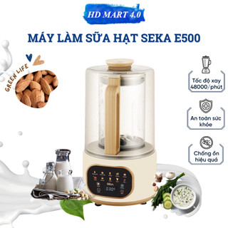 Máy làm sữa hạt đa năng SEKA E500 10 chức năng, chống ồn, tốc độ xay mạnh, dung tích 1.5L, lưỡi dao 12 cánh siêu bền