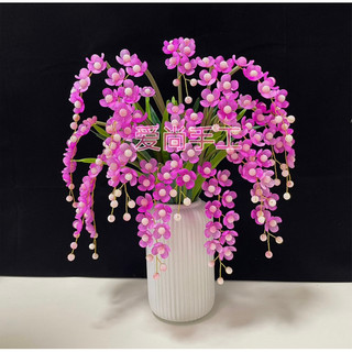 Bộ vật liệu tự làm bình hoa lan hồ điệp chuyển màu, hoa lan chuyển sắc Handmade S0294