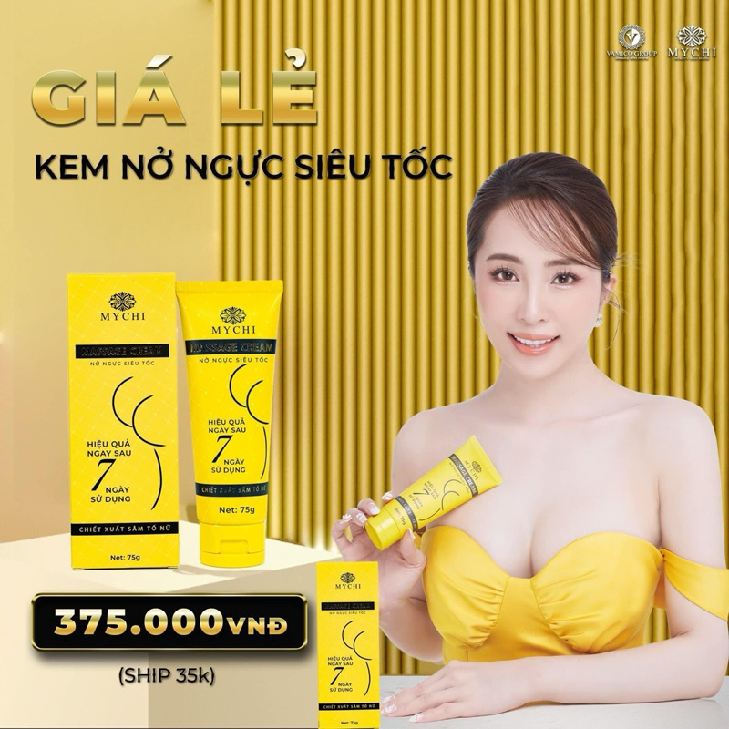 Kem Nở Ngực Siêu Tốc MyChi, Tăng Vòng 1 Hiệu Quả, Chăm Sóc Ngực, Hồng Nhũ Hoa, Săn Chắc Vòng 1
