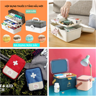 [5❤️][FREESHIP] HỘP NHỰA 2, 3 TẦNG - TÚI ĐỰNG THUỐC, DỤNG CỤ Y TẾ KHI DU LỊCH [HCM]