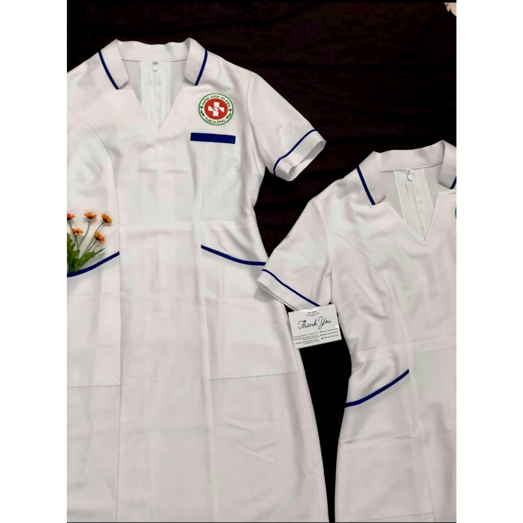 Váy blouse cổ trụ phối tim (hàng thiết kế)