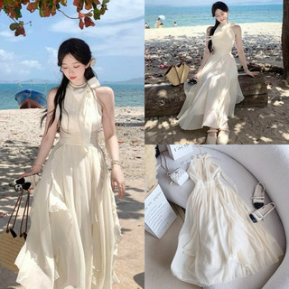 Đầm maxi dây xếp li