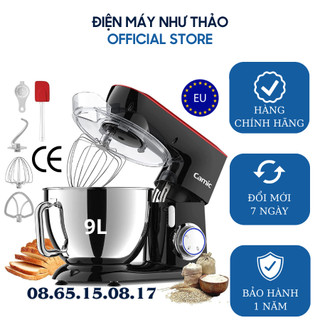 (Hàng xuất Đức) Máy nhào bột CAMIC 9L 1800W thân vỏ kim loại - Máy chạy êm không rung lắc - Làm chả giò trà bông