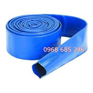 Ống cốt dù mềm xanh Ống bạt vải phi 50 76 cuộn 15 mét cho máy bơm nước bền bỉ