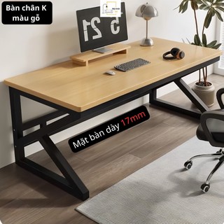 Bàn làm việc bàn gaming chân k mặt bàn dày gỗ mdf 17mm chống nước chắc chắn - bàn chân k