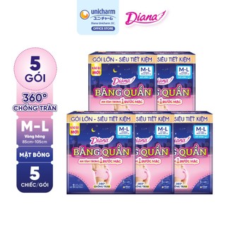 Bộ 5 Băng đêm dạng quần Diana size M-L 5 chiếc/gói