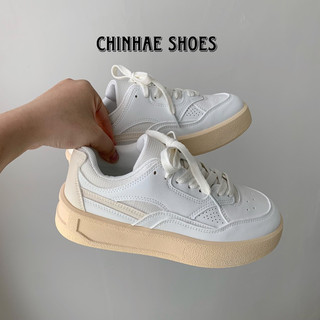 Giày sneaker thể thao trắng thoáng khí tăng chiều cao phong cách trẻ trung năng động cho nữ Ulzzang đi học đi chơi