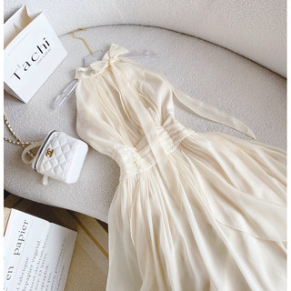 Đầm maxi dây xếp li