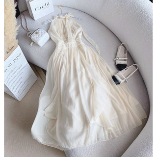 Đầm maxi dây xếp li