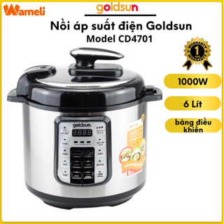 Nồi áp suất điện Goldsun CD4701 dung tích 6L công suất 1000W, nồi hầm điện tử đa chức năng hẹn giờ an toàn an toàn