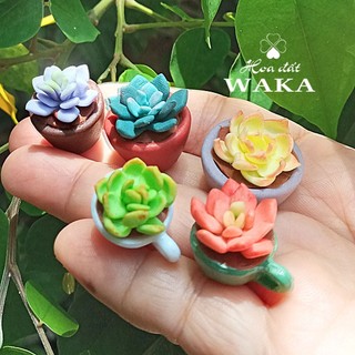 Mô hình chậu sen đá mini 01 tỉ lệ 1/12