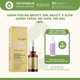 Serum Eveline Brighty Girl Beauty & Glow dưỡng trắng, mờ thâm nám, trẻ hóa da - 18ml