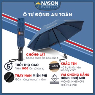 Ô dù che mưa nắng đóng mở tự động Nason Umbrella, ngăn 99% UV, đóng mở 1200 lần, khắc tên lên cán ô