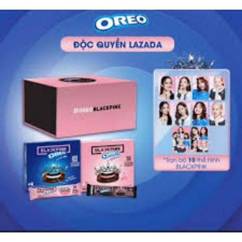 oreo blackpink limited edition 9 card bo góc cực đẹp giá sale còn rất rẻ chỉ có 1[hộp ko còn bánh]