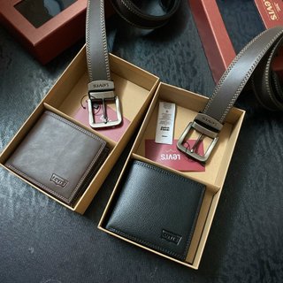 Set nịt và ví nam trơn có hộp túi siêu đẹp nn58