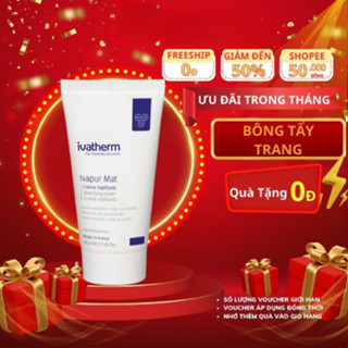 Kem dưỡng ẩm Ivatherm Ivapur Mat Mattifying Cream Floslek kiềm dầu cho da dầu mụn 40ml