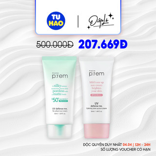 Diệp lê x từ hảo kem chống nắng vật lý make prem uv sun cream make p:rem spf 50+ pa++++ 70ml