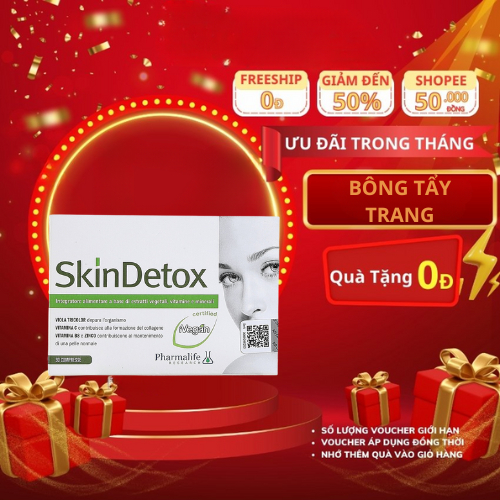 Viên uống Skin Detox Floslek Pharmalife hỗ trợ giảm mụn, giảm dầu nhờn giúp tăng cường đề kháng và dưỡng ẩm hộp 30