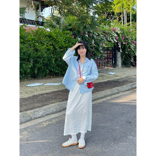 Áo sơ mi oversize hoạ tiết nơ