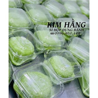 Hộp W110 , hộp nhựa pet vuông đựng bánh bông lan phú sĩ , bông lan than tổ ong , bánh su kem ,, bánh bông lan. Mẫu mới!!