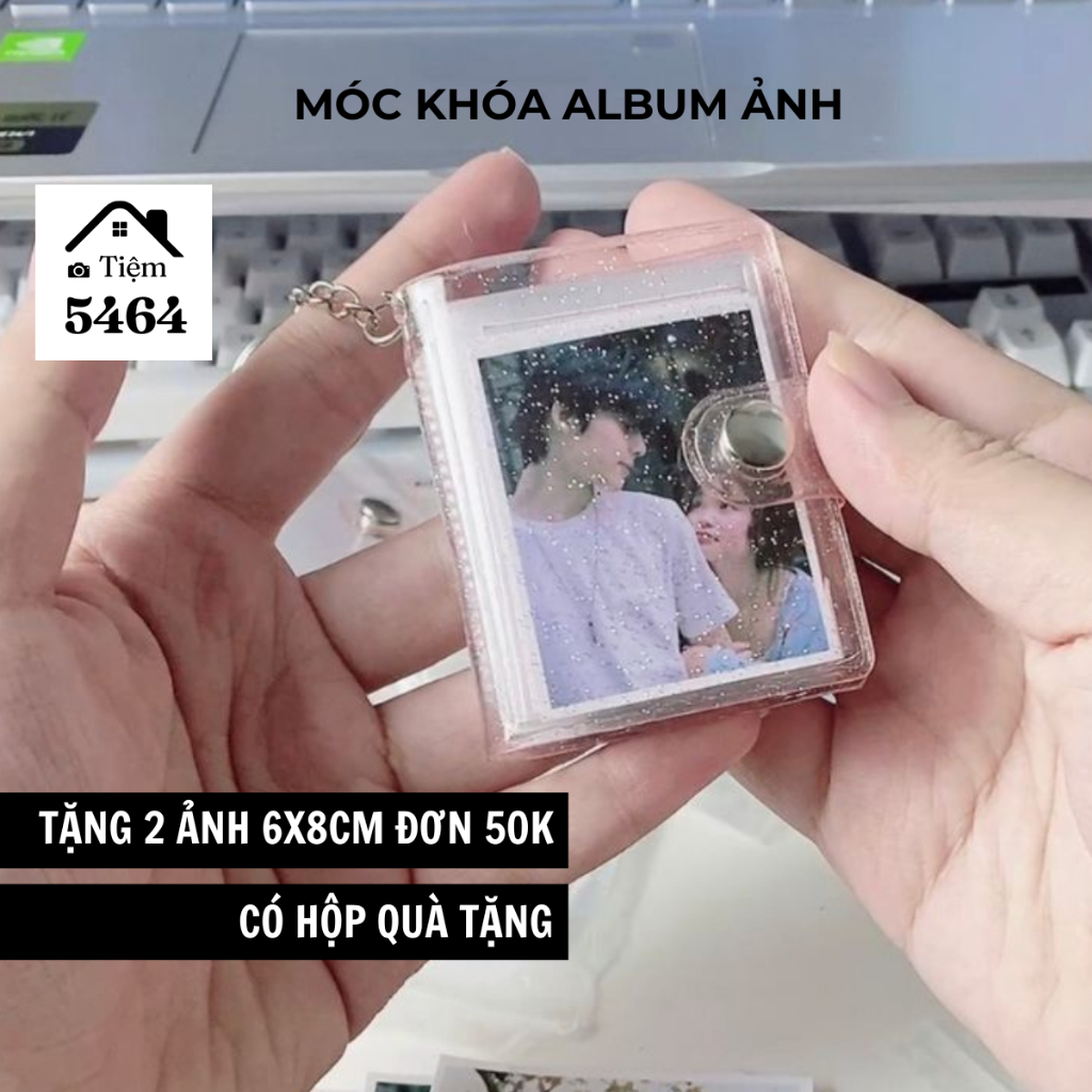 Móc khoá album ảnh mini 2 inch album móc khóa in hình ảnh mini theo yêu cầu làm quà handmade - MKA4