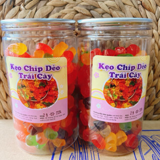Kẹo chip dẻo trái cây hộp 500gr đồ ăn vặt haovosnack