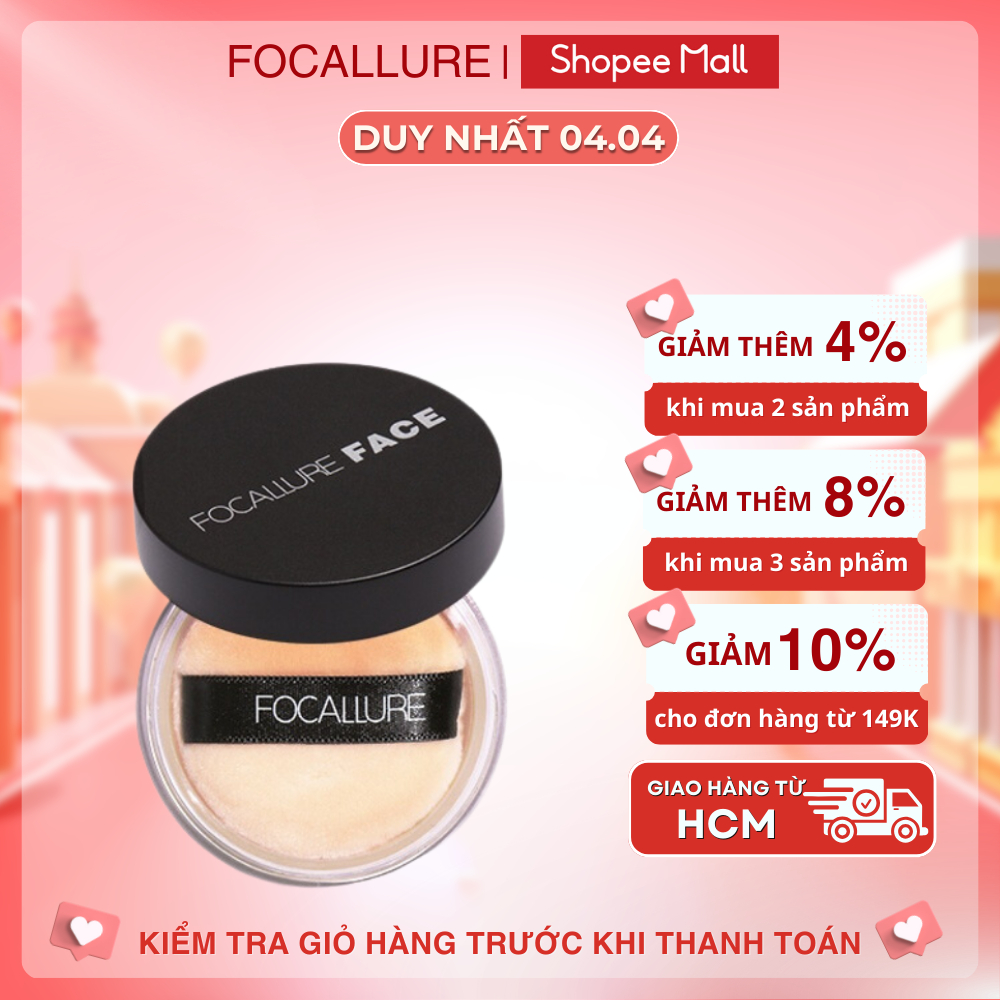 FOCALLURE Phấn phủ dạng bột kiềm dầu che phủ toàn diện 7g