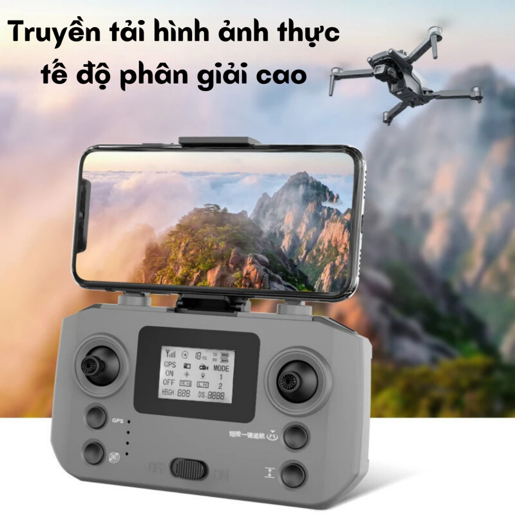 Flycam Camera 8K Drone Mini L600 Pro Max G.P.S Động Cơ Không Chổi Than, Gimbal Chống Rung 3 Trục, Plycam pin 4500mAh | BigBuy360 - bigbuy360.vn