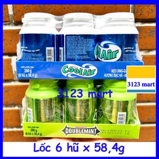 Kẹo sing gum cool air/ doublemint hũ 58,4g