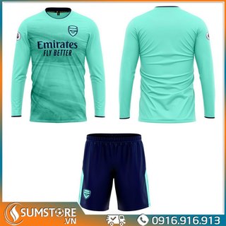 Áo Arsenal Ngọc 2024 - Đồ Thể Thao Đá Banh Dài Tay Đẹp Mới