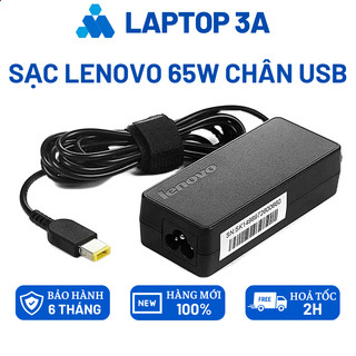 Sạc laptop Lenovo ThinkPad IdeaPad YoGa 65W 20V 3.25A chân vuông USB bảo hành 12 tháng