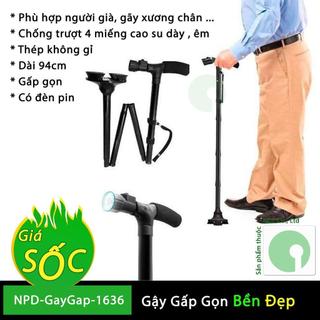 Gậy Trusty Cho Người Già Gấp Gọn. Gậy Người Già Gấp Gọn Trusty Cane Chống Trượt Có Đèn Pin - hỗ trợ di chuyển thuận tiện