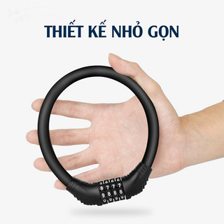 Dây khóa xe đạp, khóa xe máy - Dây khoá 4 số đổi được mật mã dễ dàng sử dụng an toàn cho xe của bạn