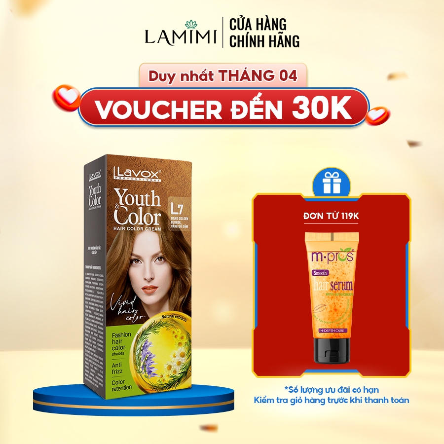 Kem Nhuộm Tóc Cao Cấp Youth&Color Lavox 60g