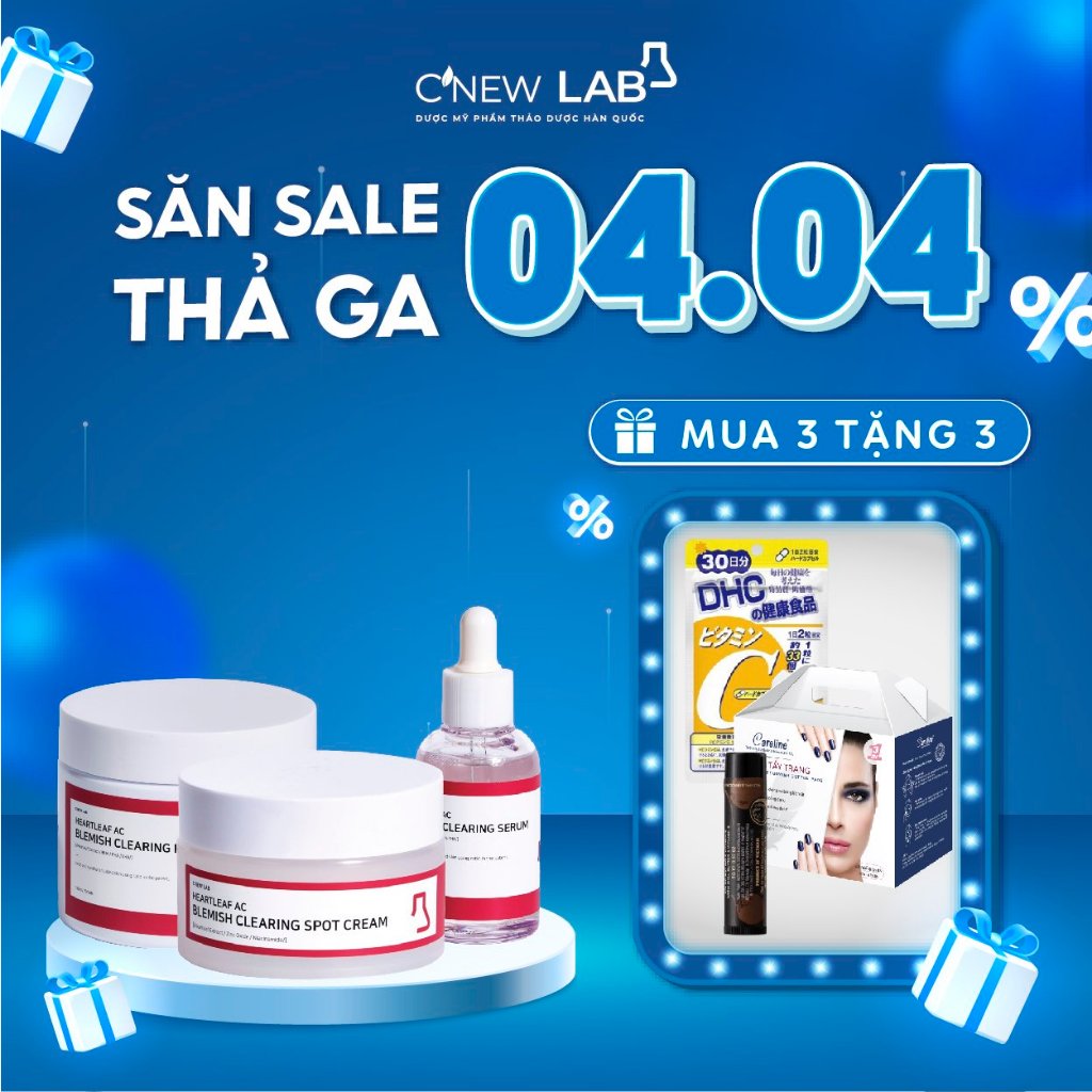 Bộ 3 Sản Phẩm C'NEW LAB Heartleaf Ac Blemish Clearing Giúp Làm Sạch, Giảm Mụn, Mờ Thâm Nám