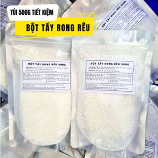 Bột tẩy rong rêu cho nền sân xi măng, sân gạch vỉa hè hiệu quả gói 500G - Dùng cho 50 - 80m2