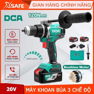 Máy khoan búa dùng pin 20v adjz03-13 motor không chổi than dca 120n.m kèm pin sạc 4a.h tốc độ lên đến 2000v/p