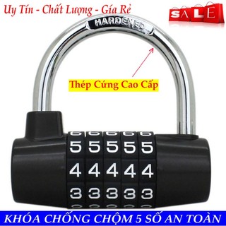 khóa chữ số 5 số tiện lợi, bằng mật mã an toàn Khóa Vali Khóa Balo, chất liệu thép không gỉ