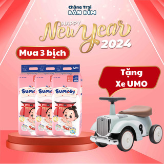  Tã Bỉm Sumoki Nhật Bản size NB64/S56/M48/L42/XL40/XXL38/XXXL36, mỏng thoáng, chống hăm bí