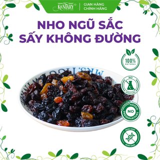 Nho Ngũ Sắc Sấy Không Đường Kentary - Ăn Vặt Healthy - Túi 200g