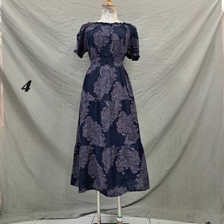 Đầm maxi tay búp,ráp tầng