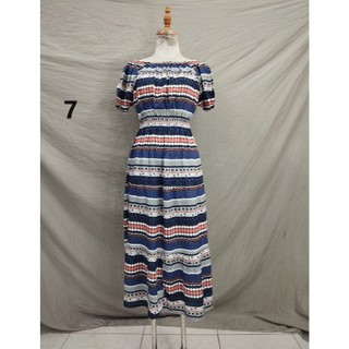 Đầm maxi tay búp,ráp tầng