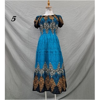 Đầm maxi tay búp,ráp tầng