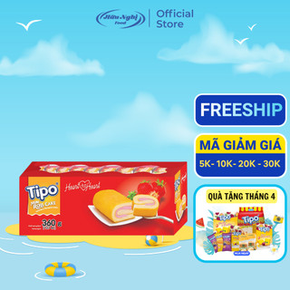 Bánh bông lan cuộn dâu thơm mềm 360g