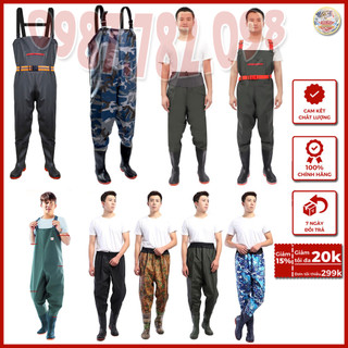 [ Xưởng Sản Xuất A Châu ] Bộ Quần Yếm Ủng Lội Nước Cao Su CAO CẤP - DÀY DẶN - CHỐNG NƯỚC 100%  - ĐỦ SIZE & MẪU MÃ
