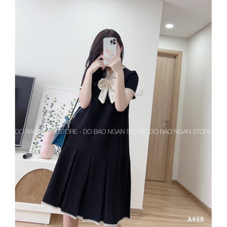 VÁY SUÔNG CHÂN XẾP LI ĐÍNH NƠ